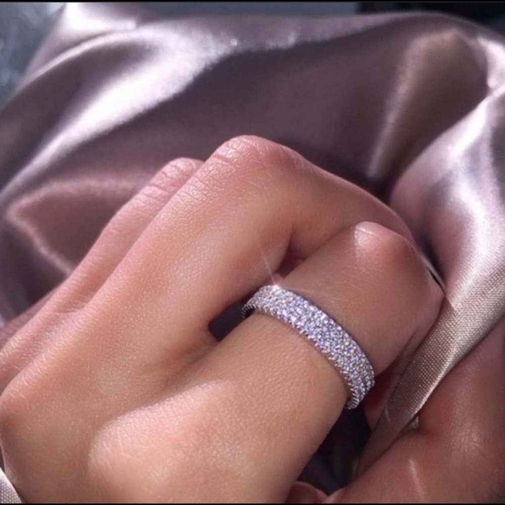 🔥HOST PICK 925 Sterling Silver Dazzling Pave Diamond Ring